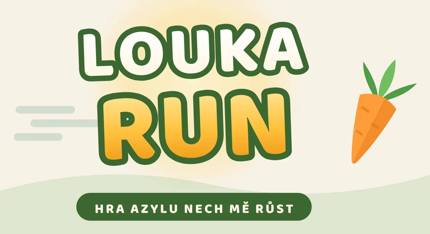 The Louka Run title card — the game of the Nech mě růst sanctuary
